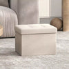SONGMICS Collection - Small Folding Storage Ottoman, Foot Rest Stool, 12.2 X 16.1 X 12.2 Inches, 286 Lb Load Capacity, For Living Room, Bedroom, Home Office, Dorm